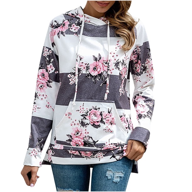 Sudadera con capucha y cordón con estampado informal a la moda para mujer, además de sudadera de terciopelo, blusa Fridja FKASFK5594