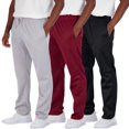 thumbnail image 1 of 3 Pack  Men‘s Active Athletic Casual Tricot Open Bottom Sweatpants with Pockets (Available In Big & Tall), 1 of 6