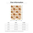 thumbnail image 5 of Gaeub Thanksgiving With Turkey Print Flannel Throw Blanket, Home Fleece Throw Blanket for Couch or Bed,Decorative Blankets,Lightweight Fuzzy Flannel Blanket-40"x30", 5 of 6