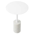thumbnail image 5 of Modway Lyric Round Marble & Iron Side Table with Cylinder Base in White, 5 of 10