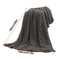 thumbnail image 3 of Btomtd 50"x60" Super Soft Fleece Blanket Solid Color Warm Blanket for Sofa Bedding Cozy Throw Blanket Soft Bed Blanket, Dark Gray, 3 of 5
