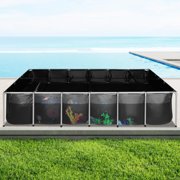 750 Gallon Aquarium Pool Pond, Collapsible Fish Ponds for Outside with Transparent Clear Viewing Panel