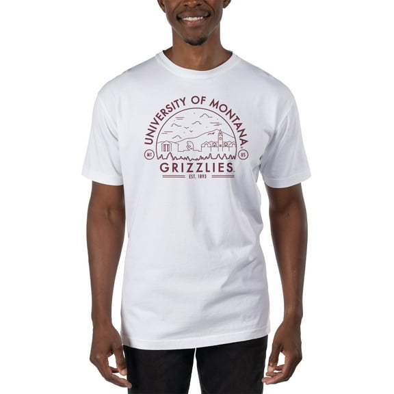Men's Uscape Apparel White Montana Grizzlies T-Shirt