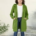 thumbnail image 4 of Tdoqot Girls Hoodie Long Jackets- Fall Zip Up Casual Cute Fashion Sweatshirt with Pockets Green Size 8, 4 of 7