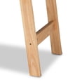 thumbnail image 4 of Baxton Studio Nahla Rustic Mid-Century Modern Black and Oak Brown Finished Wood Accent Bench,Wholesale Interiors, 4 of 7