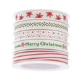 thumbnail image 3 of 5 Rolls Christmas Ribbons DIY Gift Wrapping 27 Yard Holiday Gift Box Decor, 3 of 7