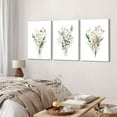 thumbnail image 3 of 3Pcs Watercolor Wildflower Canvas Wall Art Minimalist Botanical Floral Wall Decor Pictures Boho Flower Posters Prints for Living Room Bedroom Home Decoration, 3 of 6