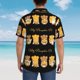 thumbnail image 4 of Balery Pumpkin Pie Gnome Camisas hawaianas de manga corta para hombre, camisas playeras de corte holgado, camisas de vacaciones con botones,Large, 4 of 7