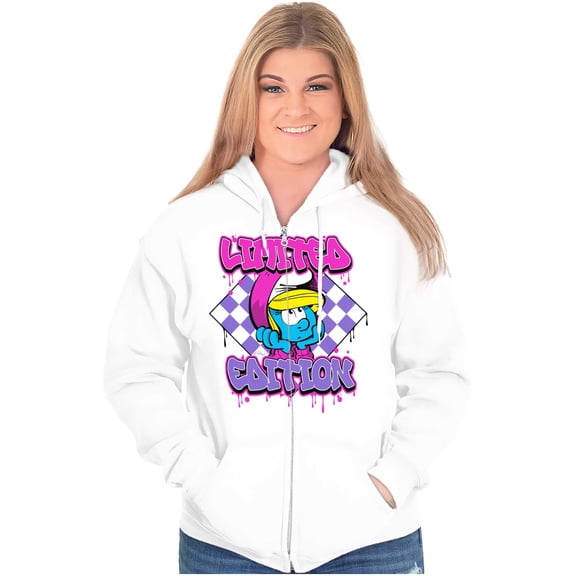 Urban Smurfette Limited Edition Zip Hoodie Sweatshirt Women Brisco Brands S