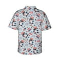thumbnail image 4 of Xecao I Love USA print Hawaiian shirt - a stylish short-sleeve button-down for men, perfect for casual beach and tropical outings., 4 of 9