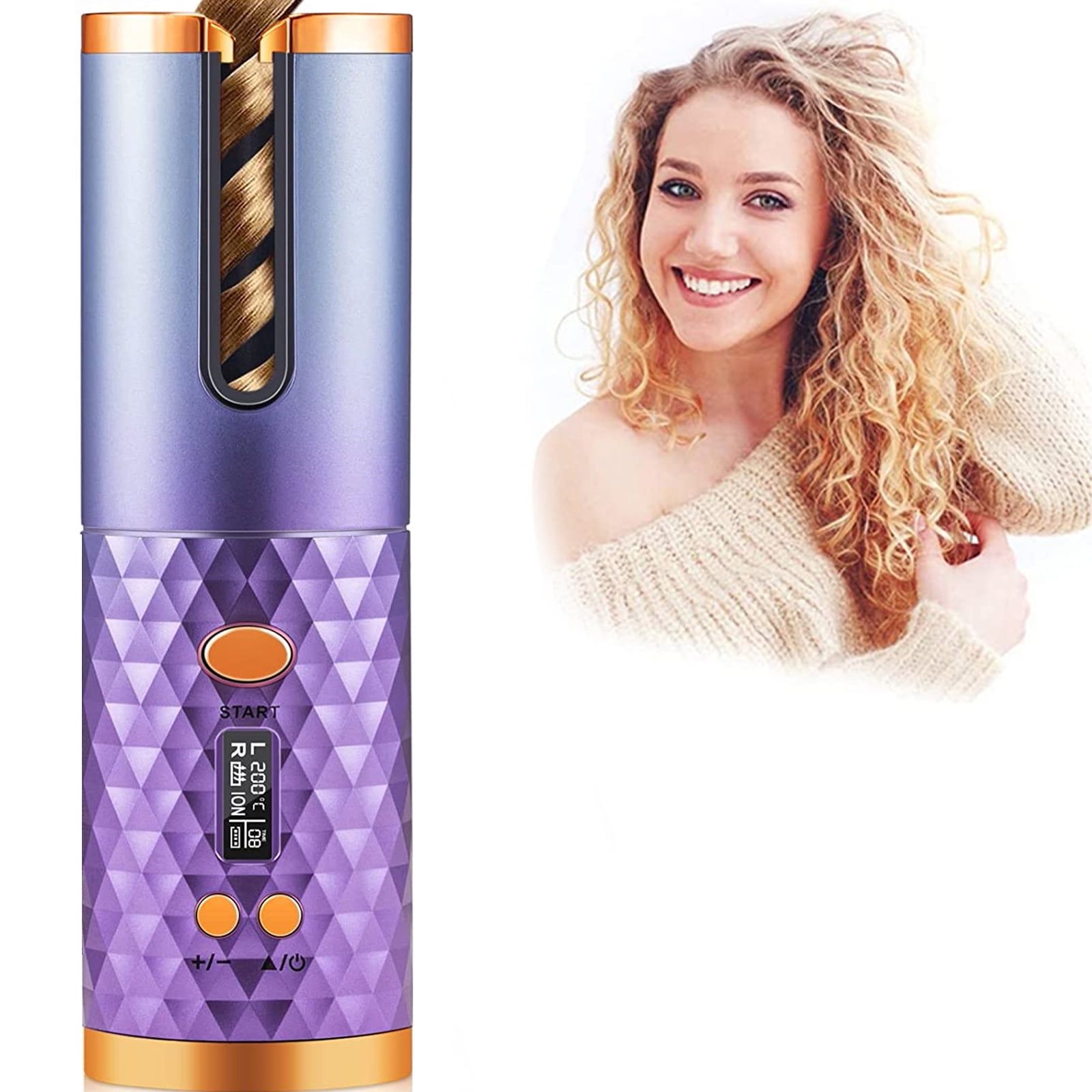 Curling Iron,Automatic Small Curling Iron,Curling Wand,Wireless Hair