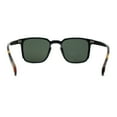 thumbnail image 4 of Mens Classic Hipster Keyhole Rectangle Horn Rim Plastic Sunglasses Black Tortoise Green, 4 of 4