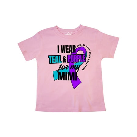 

Inktastic Suicide Prevention I Wear Teal and Purple for My Mimi Gift Toddler Boy or Toddler Girl T-Shirt