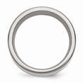 thumbnail image 2 of Two-Tone Titanium Ring Band Wedding Sterling Silver, 2 of 6