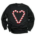 thumbnail image 4 of Candy Cane Heart - Women's Garment Dyed Long Sleeve, 4 of 11