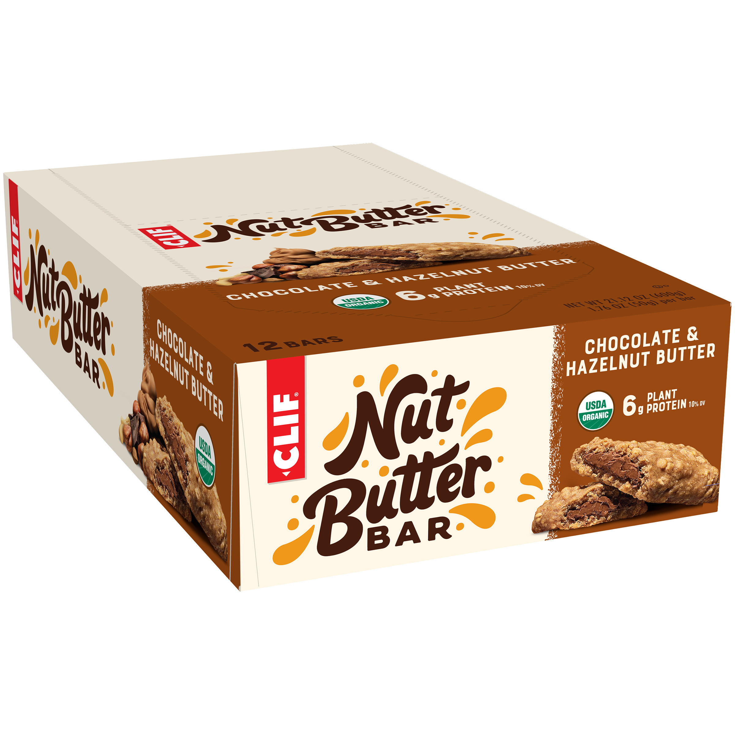 Clif Bar, Nut Butter Snack Bars, Organic, Chocolate & Hazelnut Butter, 12 Ct, 1.76 Oz - image 3 of 10