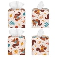 thumbnail image 3 of Rateoe Forest Squirrel Nuts Pattern Tissue Box Cover, Modern Square Decorative Leather Facial Paper Case Organizer Holder Dispenser 5X5X5'', 3 of 8