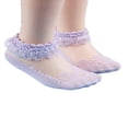 thumbnail image 1 of EIMELI Baby Girls Lace Princess Socks Cotton Breathable Mesh Ruffled Short Stockings Solid Color Frilly Ankle Cute Hose, 1 of 3
