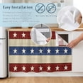 thumbnail image 5 of 4th of July Sink Skirt 11"Wx13"L,Dustproof Under Sink Curtain with Self Adhesive Tape,Blue Red Star Striped Independence Day Cabinet Curtain Cover for Bathroom Vanity,RV,Kitchen Cabinet Storage Shelf, 5 of 9