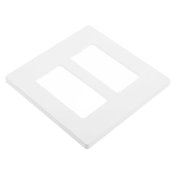 FRCOLOR Double Outlet Cover Plate - Wall Outlet Covers Screw Wall Plate Cover Blank Plate White Switch Plate Covers Outlet Plate Cover