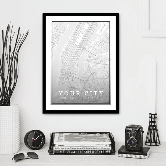 Custom World City Map Personalized Art Print Home Decor