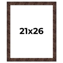 21x26 Frame Brown Burl Real Wood Picture Frame Width 1.625 Inches | Interior Frame Depth 0.5 Inches