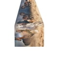 thumbnail image 3 of MYPOP Horse Herd Run in Desert Sand Storm Polyester Long Table Runner 16x72 incheses, Dramatic Sky with Horse Table Cloth Placemat for Office Kitchen Dining Wedding Party Home Decor, 3 of 6