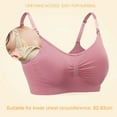 thumbnail image 2 of Lactation with women's lactation bra no underwire traceless front open buckle gathered lactation underwear 2-piece set, 2 of 5