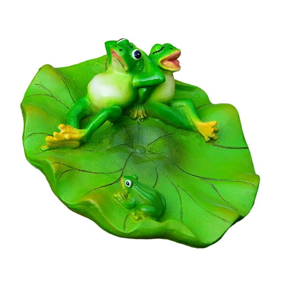 JZROCKER Cartoon Floating Leaf Frogs Shape Floating Ornaments for Pond Pool Decoration