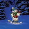Animated Skiing Snowman Light Sculpture