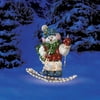 Animated Skiing Snowman Light Sculpture