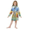 thumbnail image 6 of FORMRS Niños Bathrobe Unisex Hooded Robe Soft Plush Pajamas Sleepwear, Size 7-9T, Colorful Landscape, 6 of 7