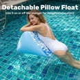 thumbnail image 6 of Joyfy Inflatable Pool Floats for Adults, 72" x38'' Daybed Pool Lounger Adults with Cup Holders, Adjustable Backrest Tanning Lounger Chair, Ultra-Comfort Pool Floaties Raft Lake Beach Float(Blue), 6 of 8