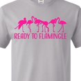 thumbnail image 3 of Inktastic Ready to Flamingle- Pink Flock of Flamingos T-Shirt, 3 of 4