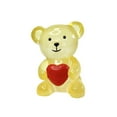 thumbnail image 3 of Clear Resin Heart Bear Figurine, Miniature Desk Decor, Cute Animal Sculpture for Office Desk, Bookshelf Display, Home Study Decor, Gift For Collectors, Yellow, 3 of 7
