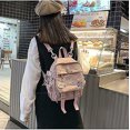 thumbnail image 3 of Mochila Kawaii LIUXGMXG con pin y accesorios bonita bolsa de hombro para portátil rosa, 3 of 5