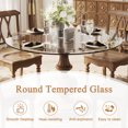 thumbnail image 5 of SUDICA 52" Round Clear Tempered Glass Table Top, 0.33" Thick for Dining Room Table, 5 of 11