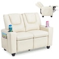 thumbnail image 1 of Costway Fauteuil Inclinable pour Enfants 2 Places avec Porte-Gobelets, Poches de Rangement Latérales, Dossier Réglable, Beige, 1 of 10