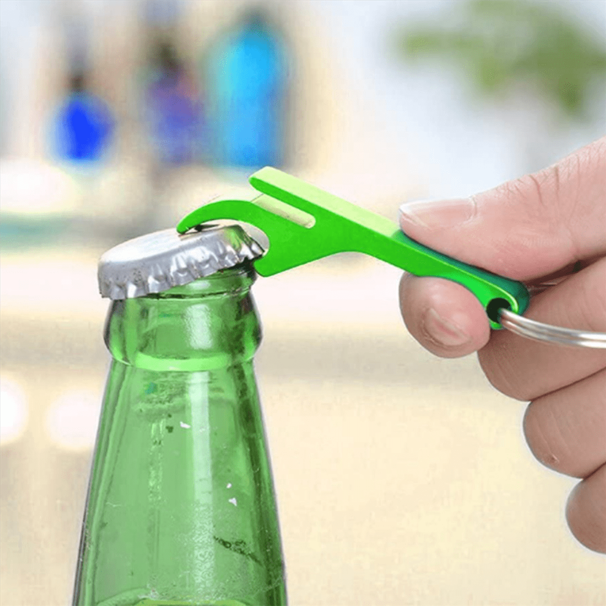 200Pcs 8 Color Metal Bottle Opener, Split Key Ring Chain Keychain Bulk Aluminum Pocket Claw Bar Soda Beer Bottle Opener