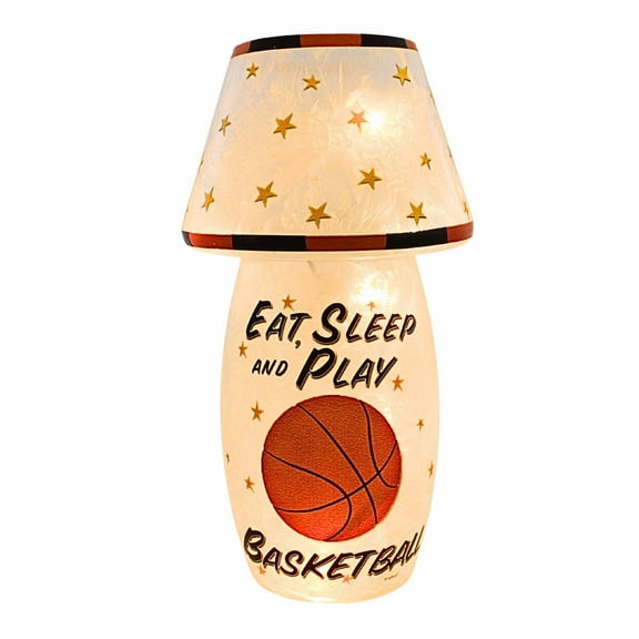 Stony Creek 10.50In Play Ball! Med Pre-Lit Vase W/ Shade, Glass, Sports Gift Baby Child Sks0250sccl Basketball
