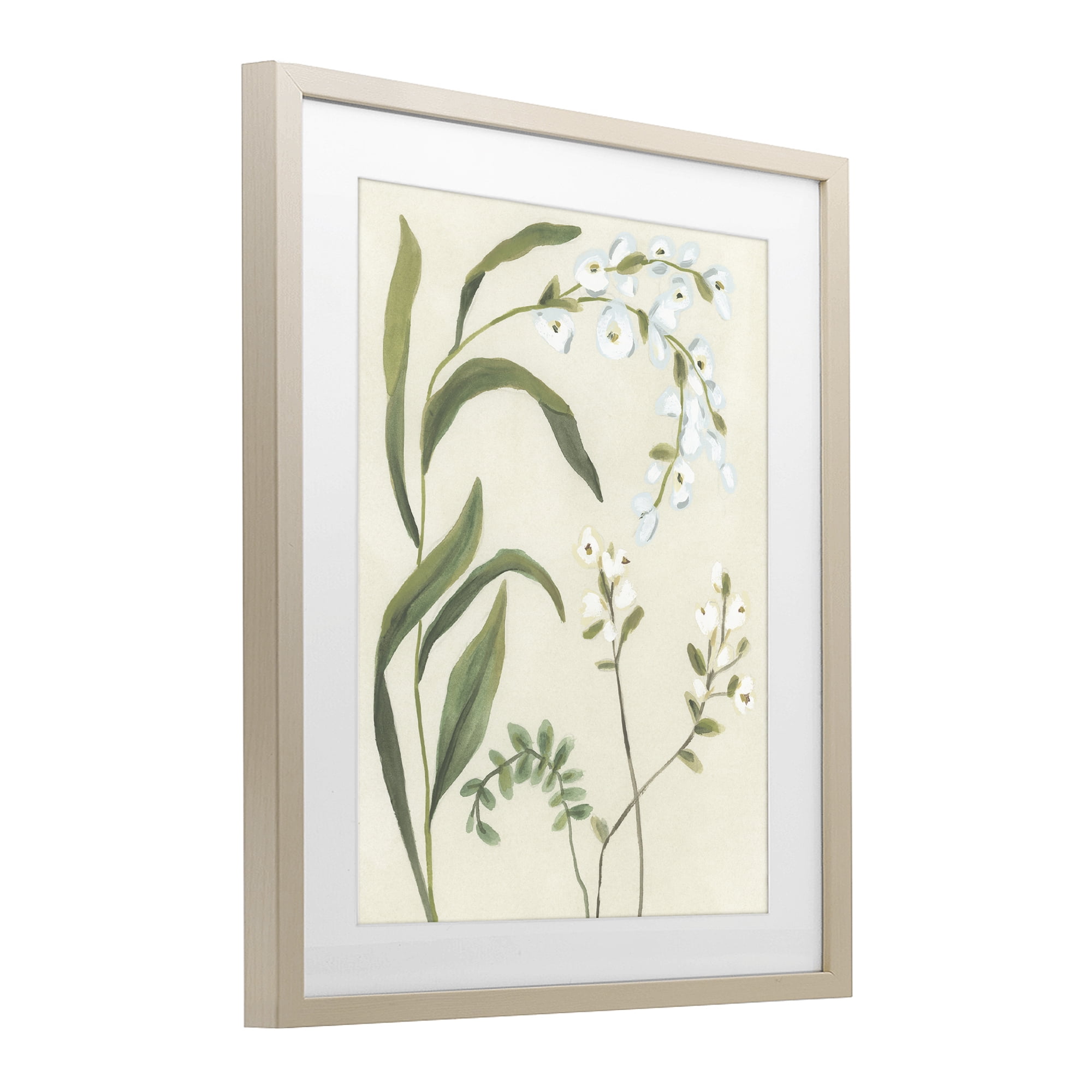 Stupell Industries Soft Snowdrop Stems Birch Framed Print Under Glass, design by June Erica Vess