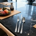 thumbnail image 5 of HUISZJ 6 Piece Silverware Set, Premium Stainless Steel Flatware with Silverware Organizer, Durable Set Silver Tableware Service for Restaurant Home, 5 of 8