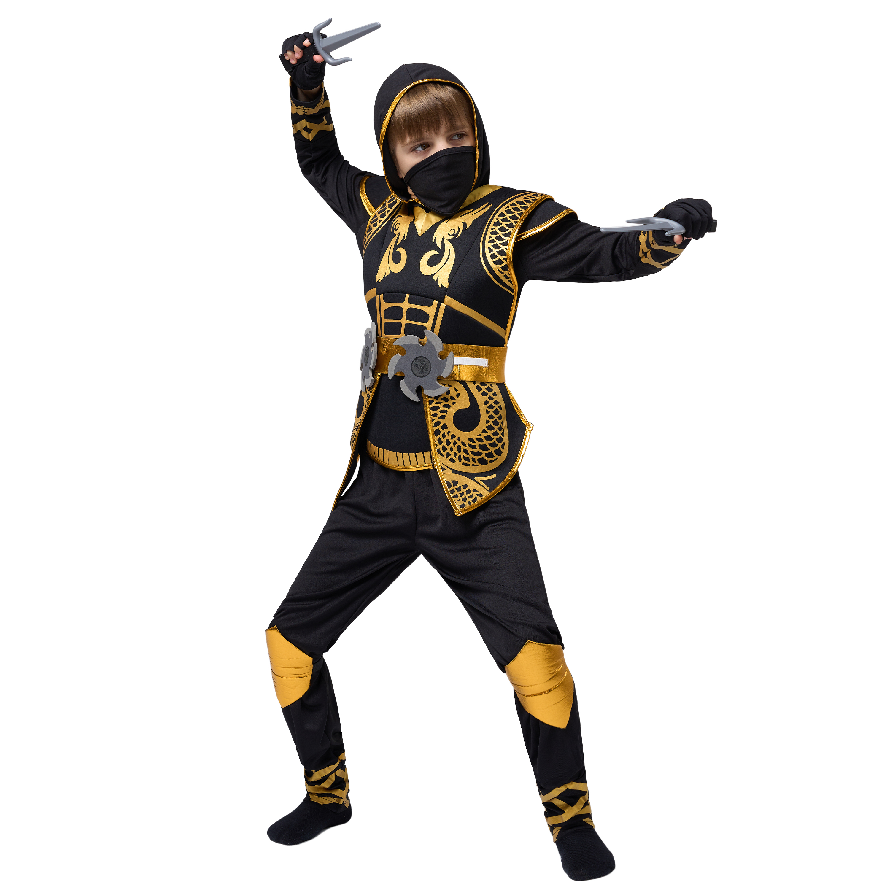 Joyfy Golden Ninja Costume for Kids Up to 12 Years photo 7