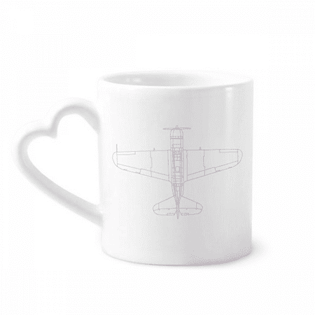 

Aircraft Structure Equipment Mug Coffee Cup Pottery Cerac Heart Handle 12oz
