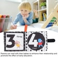 thumbnail image 4 of Baby , Baby Book Develops Cognitive Skills Black And White Safe With Rattling Paper For Preschool Learning Toy Number,Letters,Transportation, 4 of 8