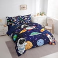 thumbnail image 4 of Erosebridal Cartoon Rocket Bedding Full Size,Outer Space Planet Bed Set,Universe Astronaut Bedding Sets Full Size For Boys Kids,Lightweight Bedroom Decorative Reversible,7Pcs, 4 of 6