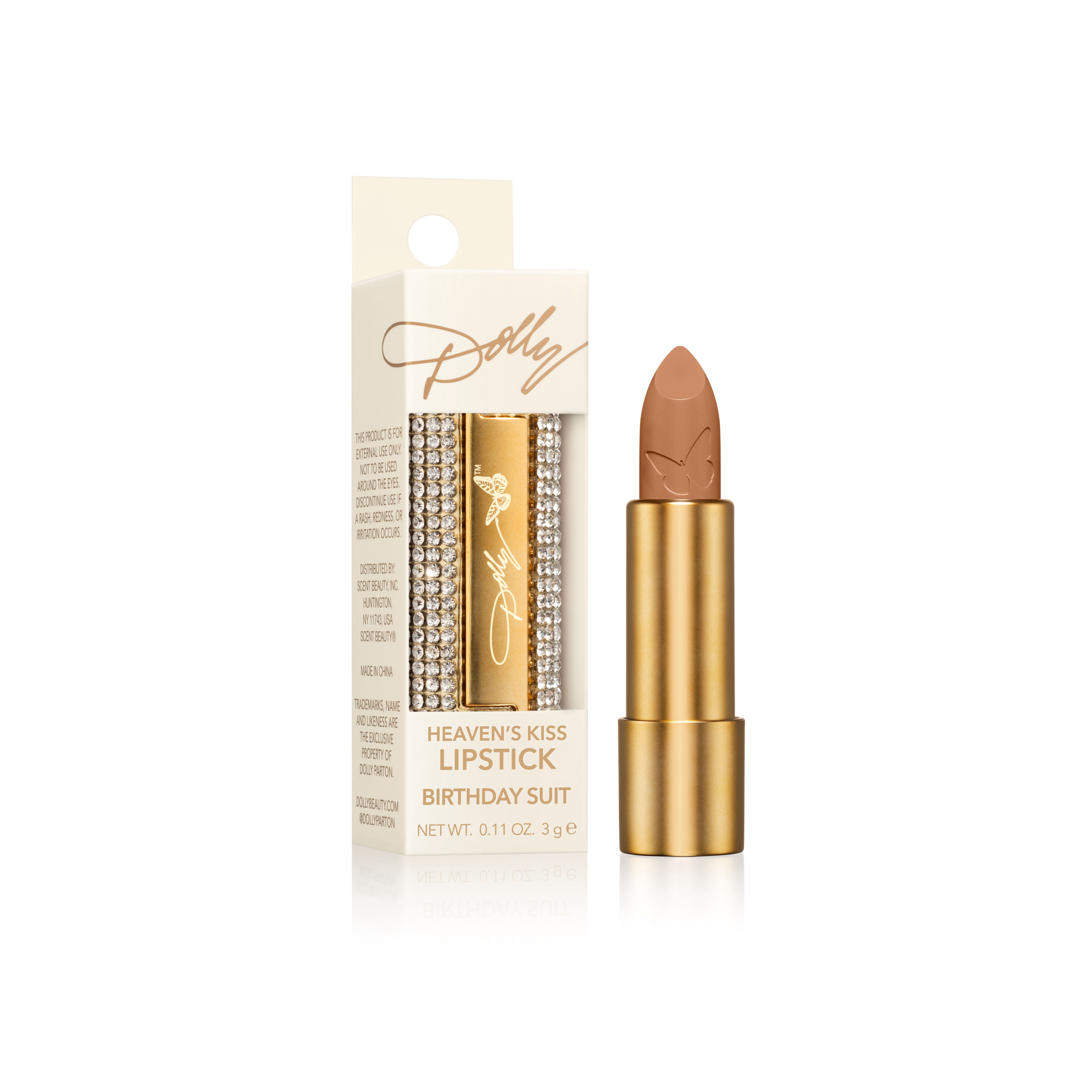 Dolly Parton Heaven’s Kiss Lipstick, Birthday Suit, 1ct