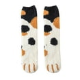 thumbnail image 3 of JGTDBPO 4 Pairs Wear Fuzzy Socks For Women Super Soft Plush Slipper Sock Winter Warm Fluffy Slipper Socks Soft Cute Cat Animal Socks Casual Home Sleeping Fuzzy Cozy Sock, 3 of 5