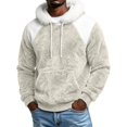 thumbnail image 6 of EliteGoogv Men's Color Block Hoodie Collar Pullover Sweatshirt Drawstring Kangaroo Pocket Long Sleeve Cozy Loose Fit Winter Top,XXXXXL, 6 of 7