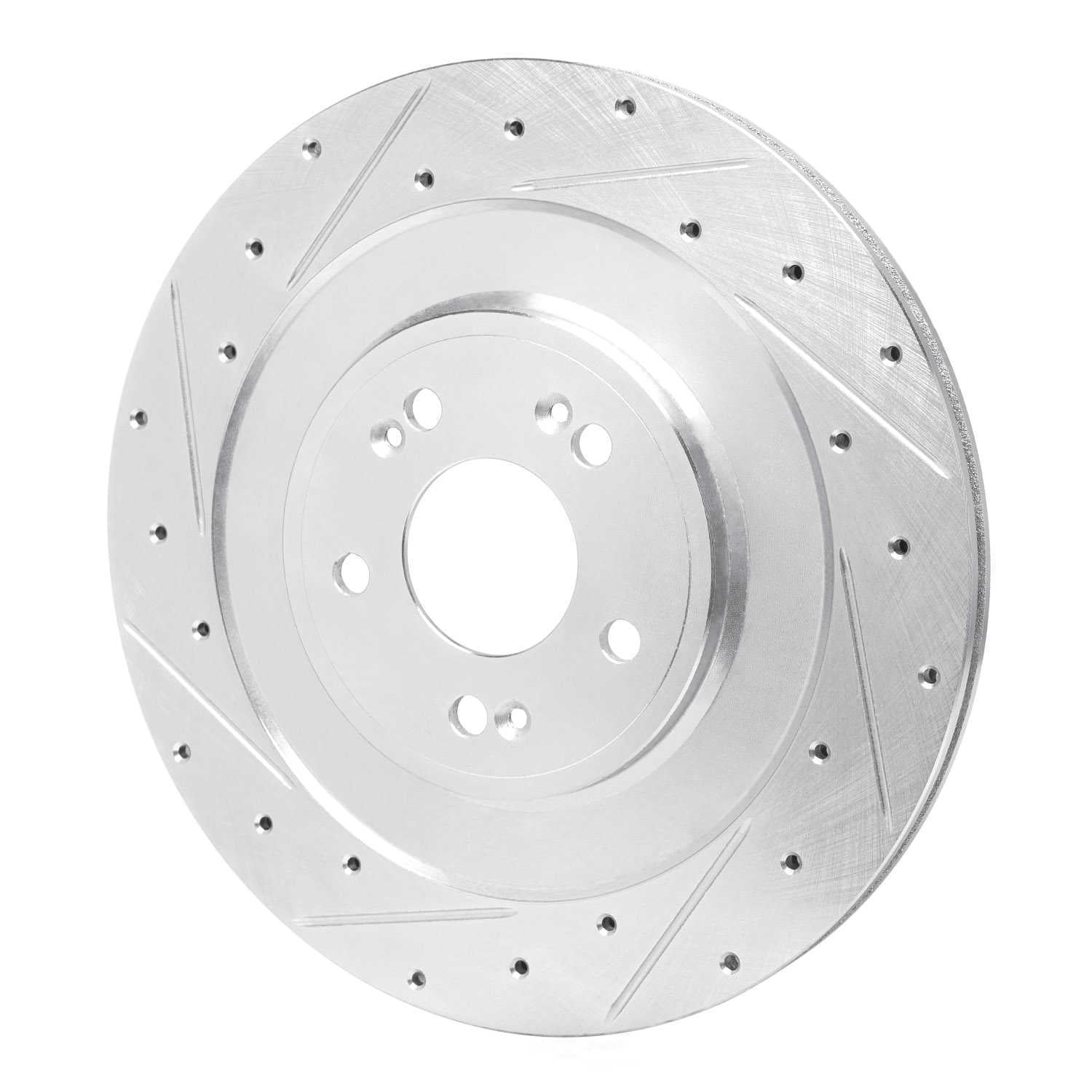 Dynamic Friction Company 631-10007L DFC Brake Rotor - Drilled And Slotted - Silver